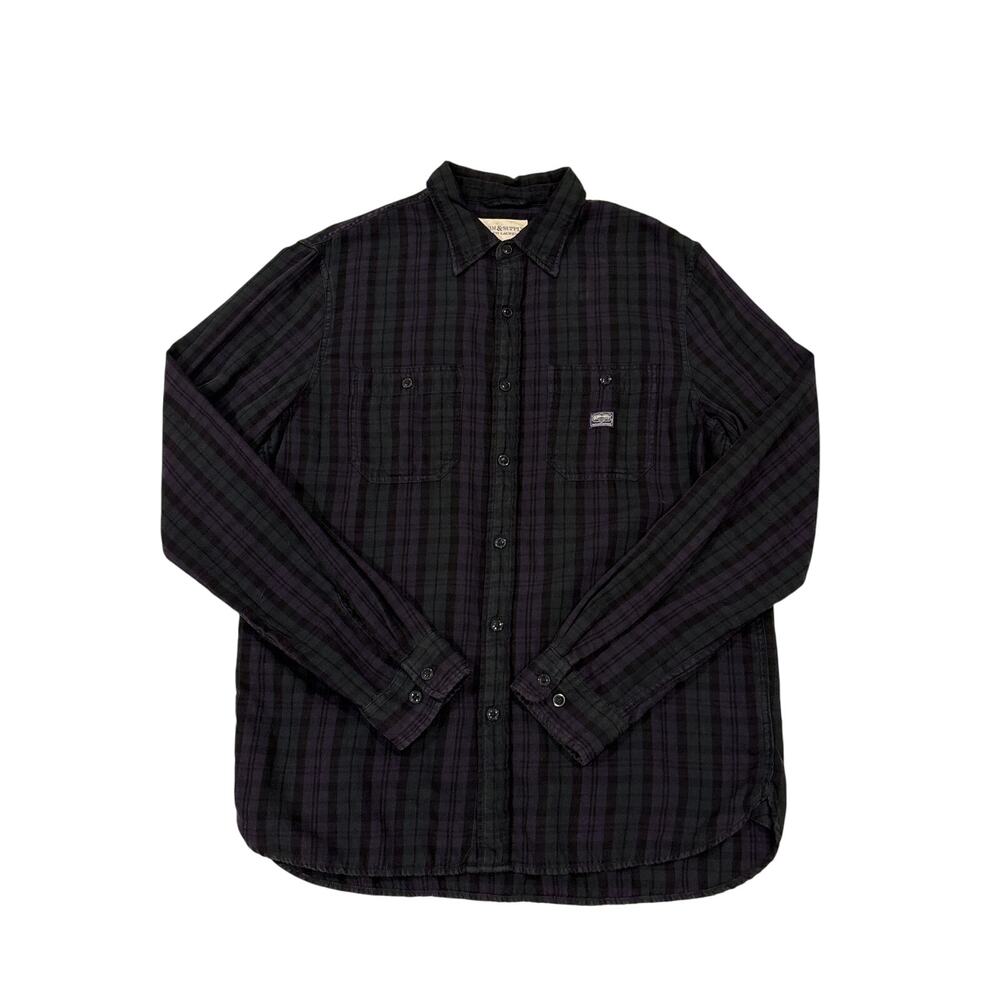 Denim & Supply Ralph Lauren Shirt Mens Large Purple Plaid Button Up Long Sleeve